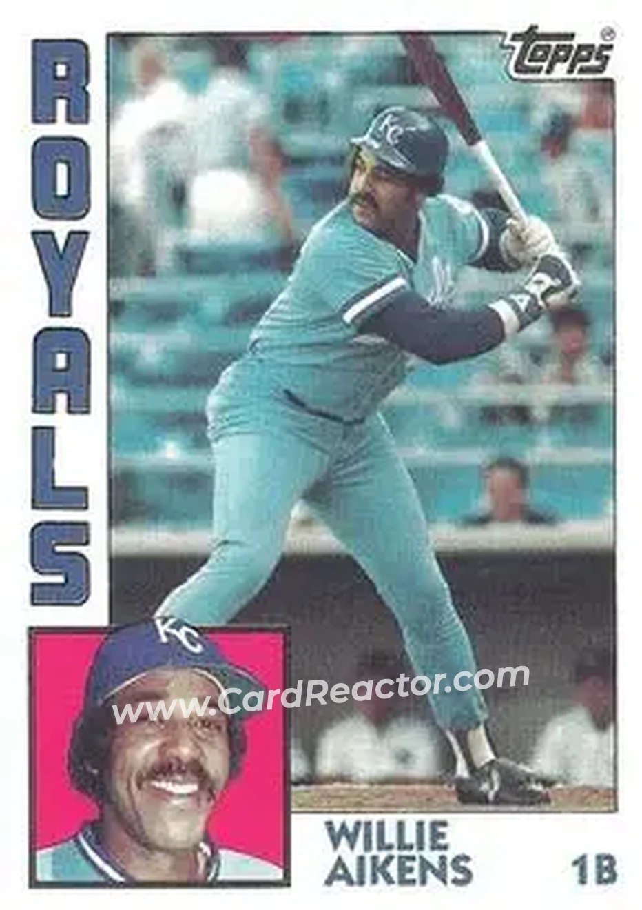 1984 Topps #685 - Willie Aikens - Kansas City Royals - Front 1984 Topps #685 - Willie Aikens - Kansas City Royals - Front