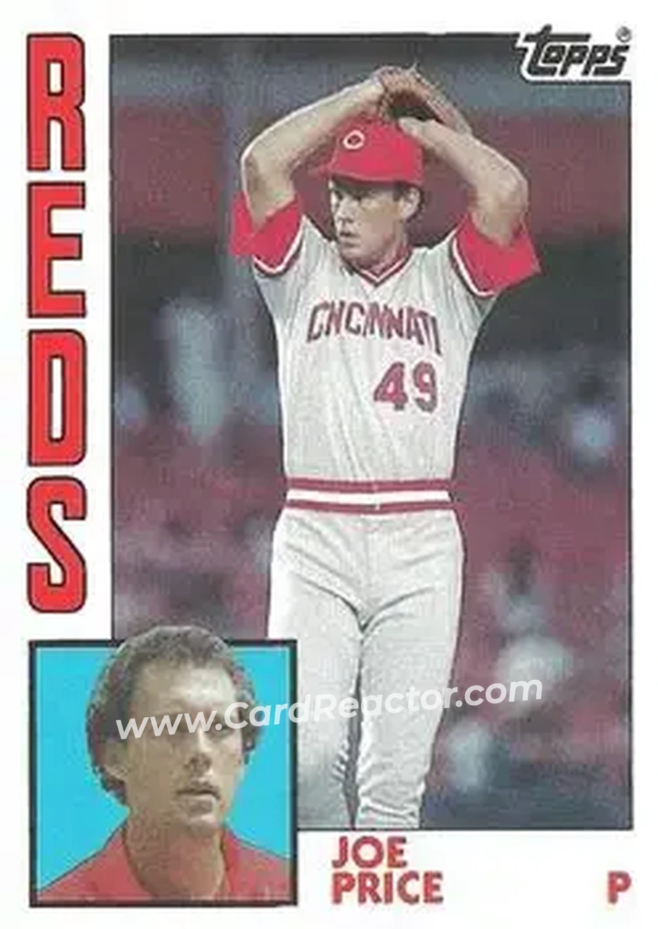 1984 Topps #686 - Joe Price - Cincinnati Reds - Front