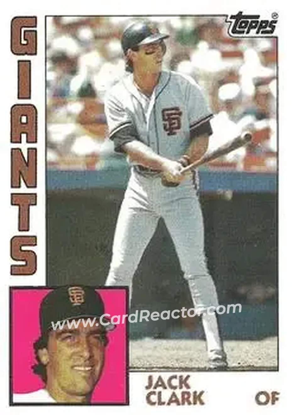 1984 Topps #690 - Jack Clark - San Francisco Giants - Front 1984 Topps #690 - Jack Clark - San Francisco Giants - Front