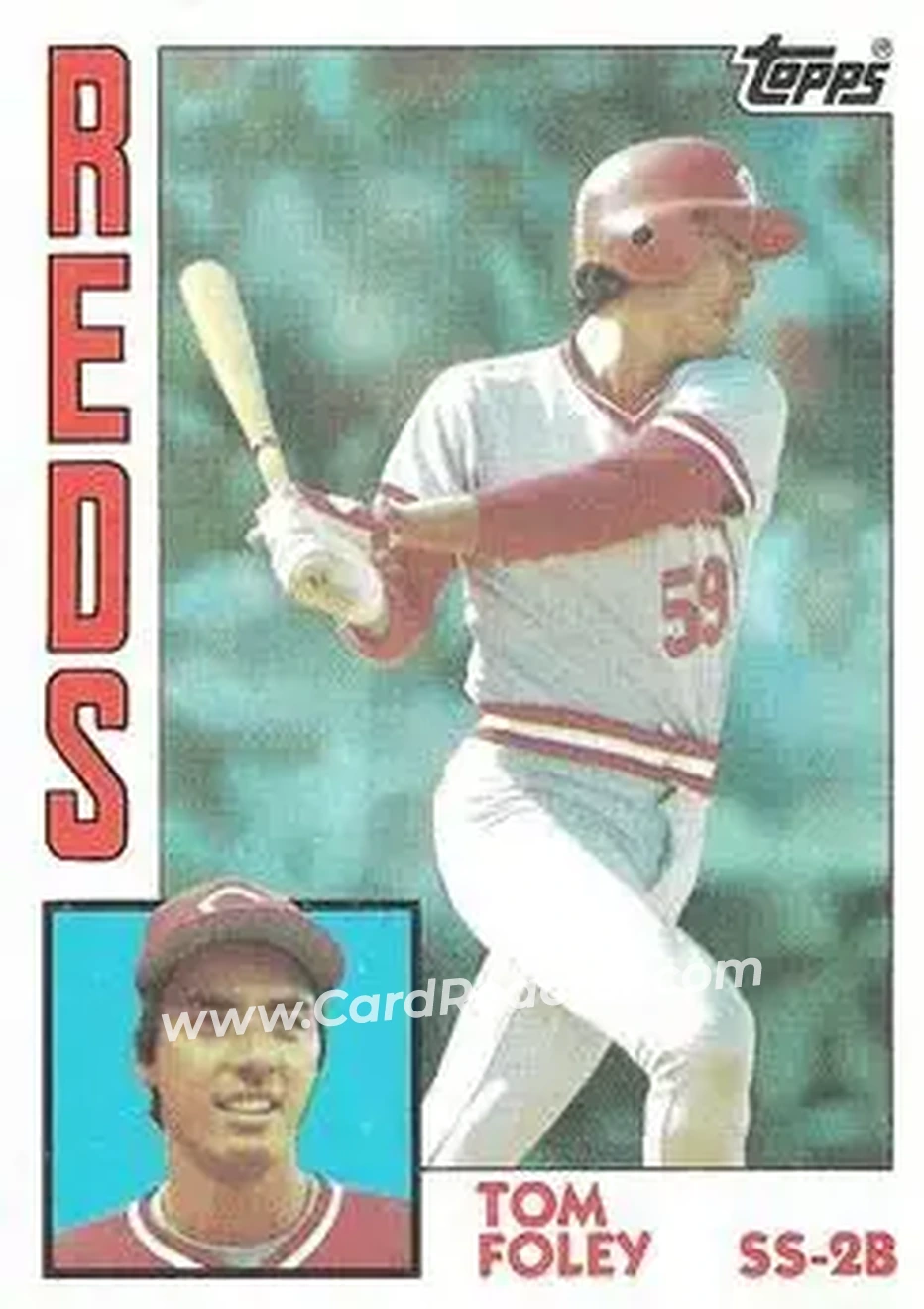 1984 Topps #632 - Tom Foley - Cincinnati Reds - Front