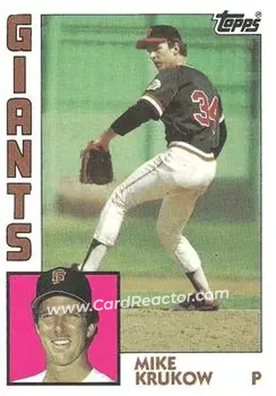 1984 Topps #633 - Mike Krukow - San Francisco Giants - Front