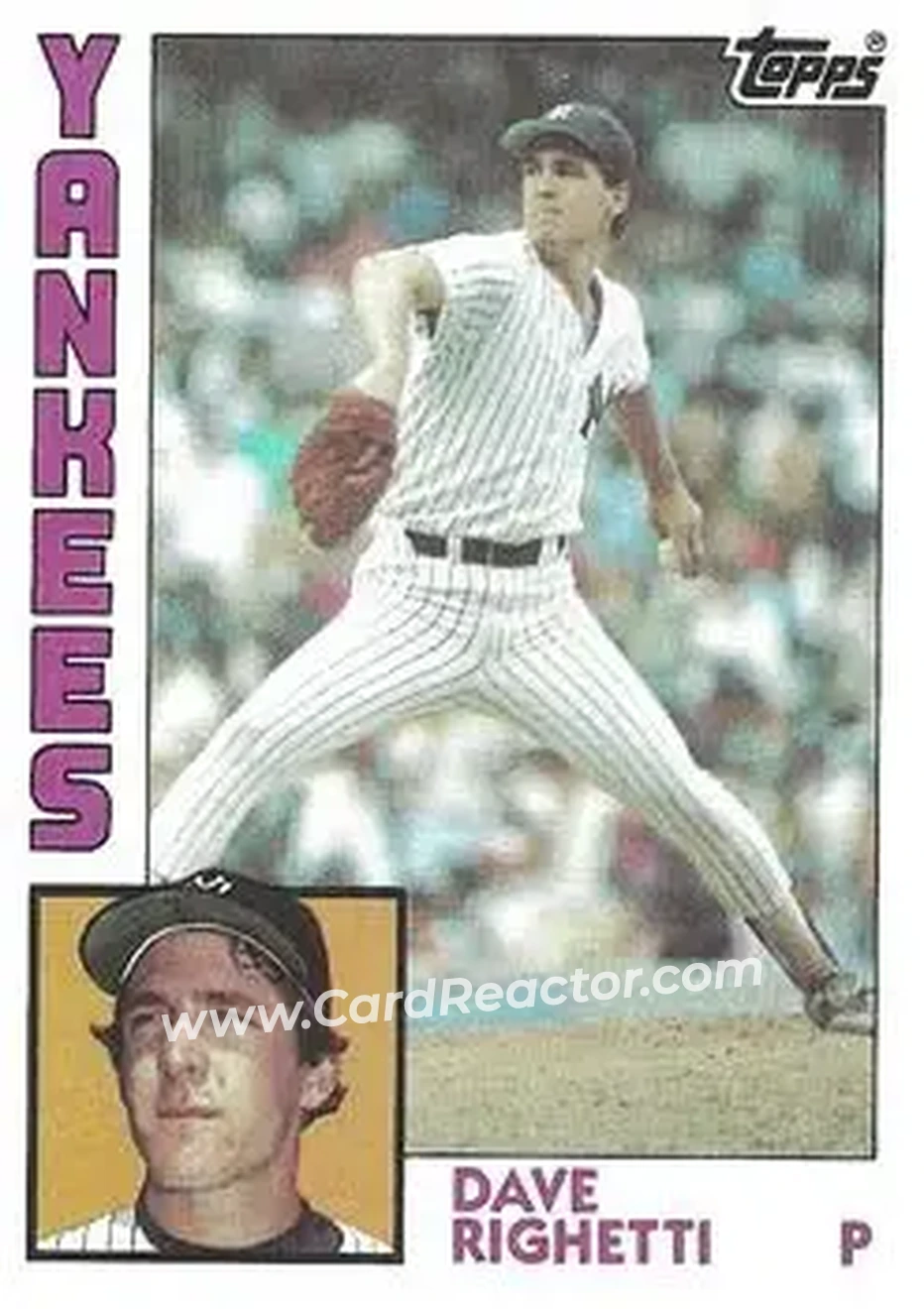 1984 Topps #635 - Dave Righetti - New York Yankees - Front