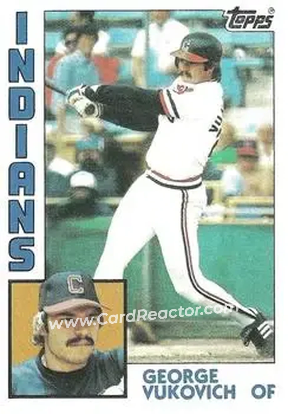 1984 Topps #638 - George Vukovich - Cleveland Indians - Front