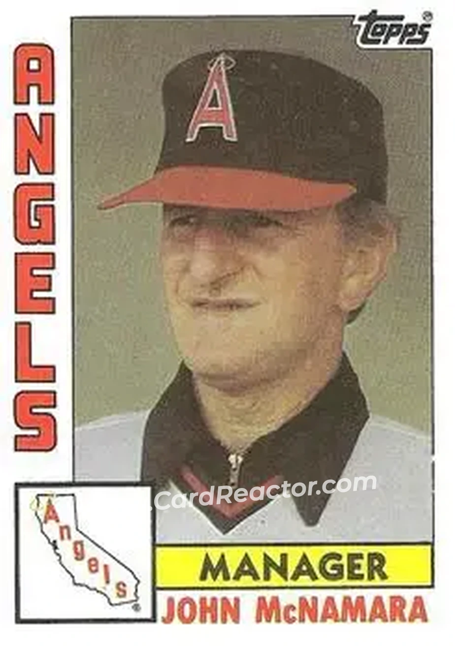 1984 Topps #651 - John McNamara - California Angels - Front