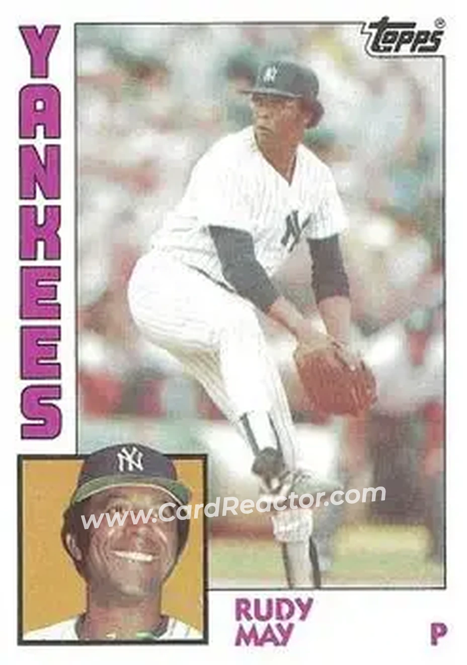 1984 Topps #652 - Rudy May - New York Yankees - Front