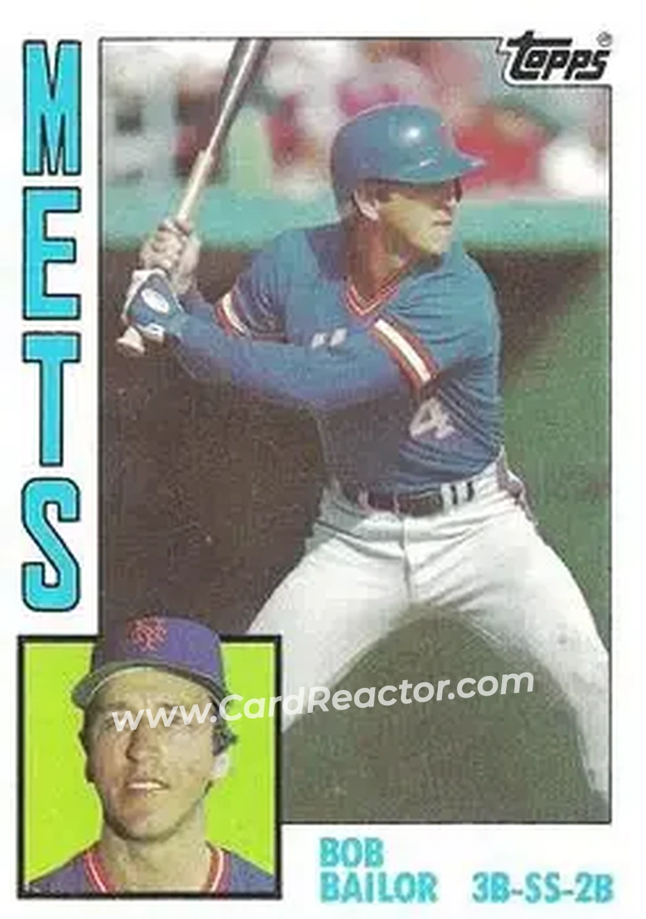 1984 Topps #654 - Bob Bailor - New York Mets - Front
