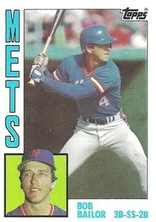 1984 Topps #654 - Bob Bailor - New York Mets