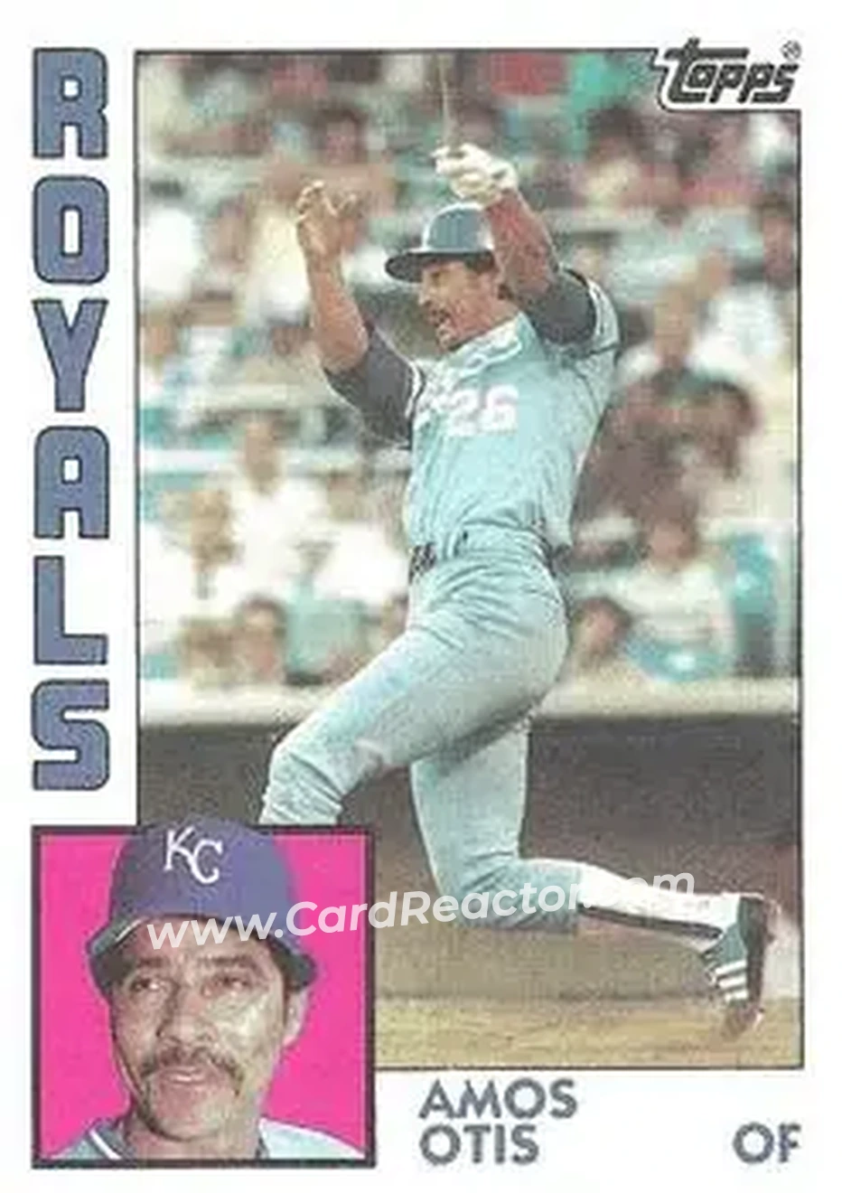 1984 Topps #655 - Amos Otis - Kansas City Royals - Front