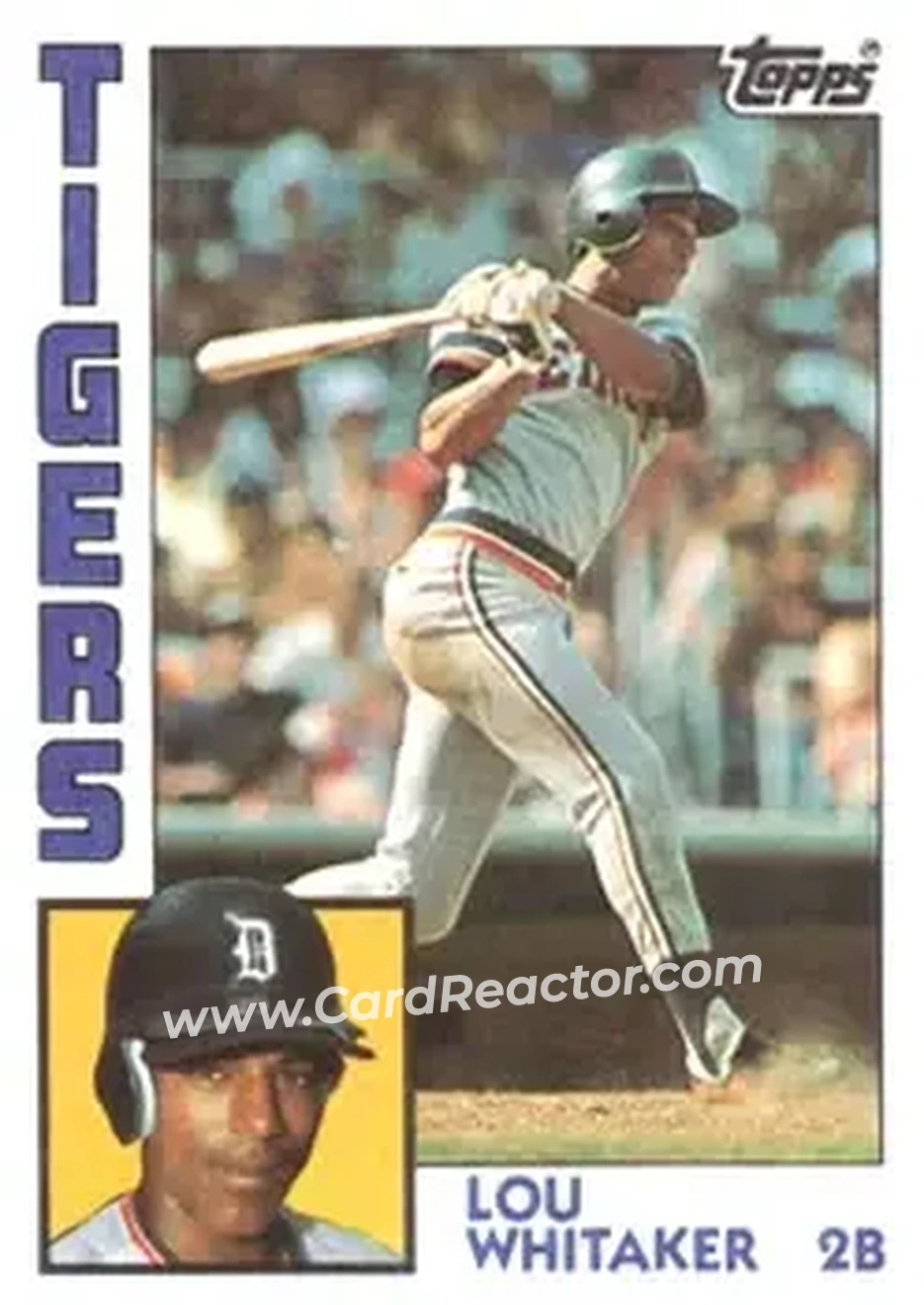 1984 Topps #695 - Lou Whitaker - Detroit Tigers - Front