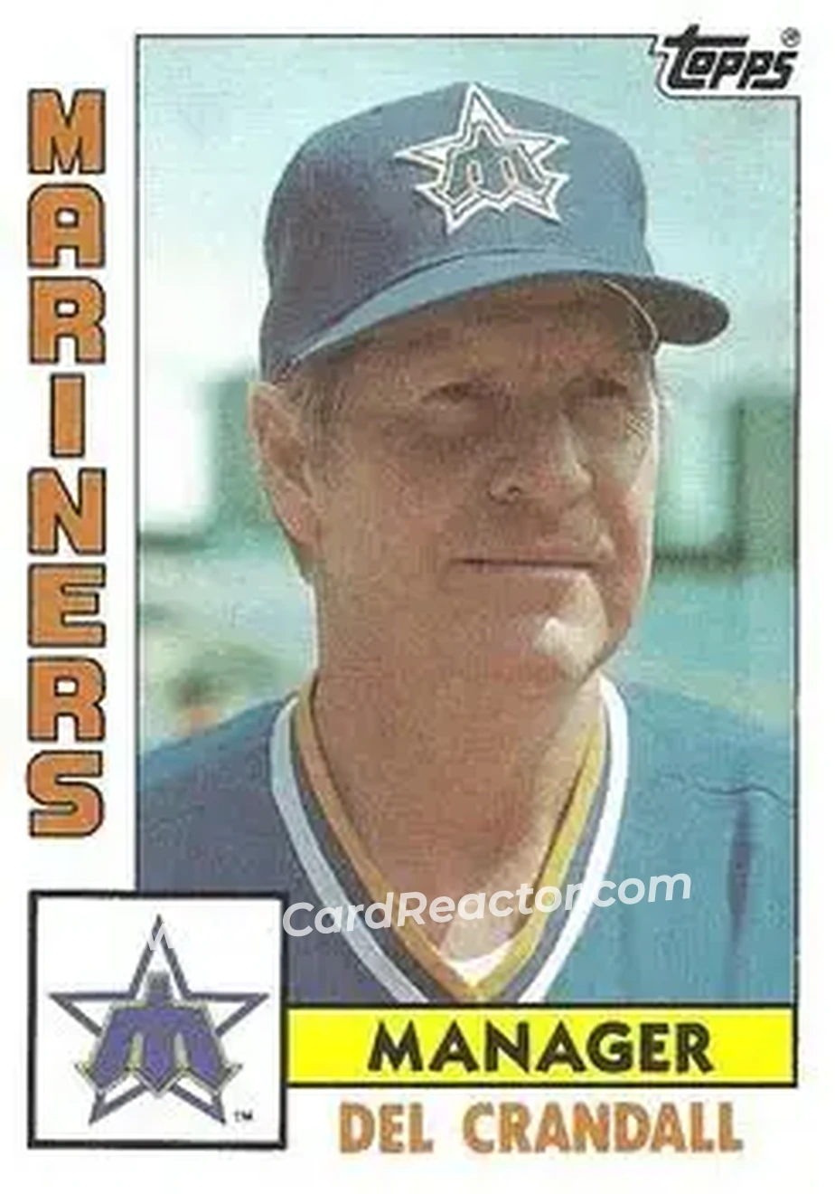 1984 Topps #721 - Del Crandall - Seattle Mariners - Front 1984 Topps #721 - Del Crandall - Seattle Mariners - Front