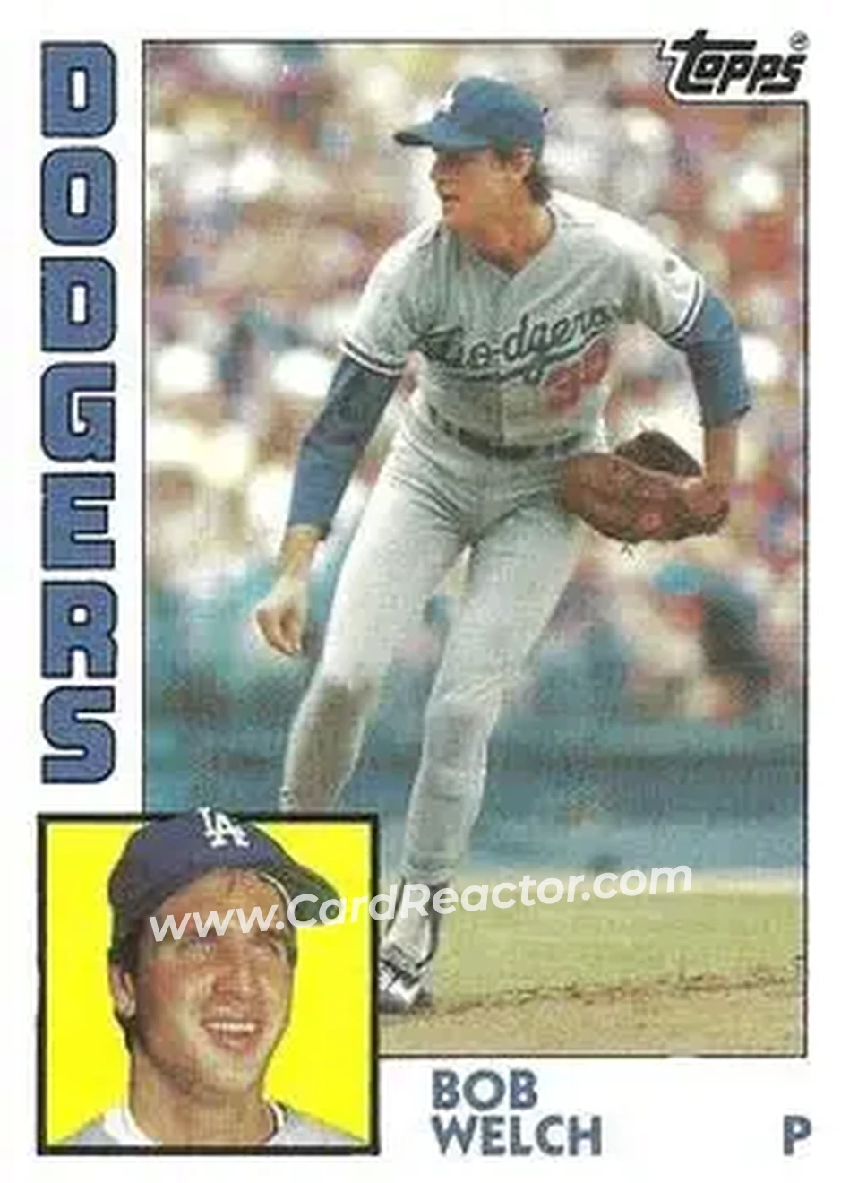 1984 Topps #722 - Bob Welch - Los Angeles Dodgers - Front