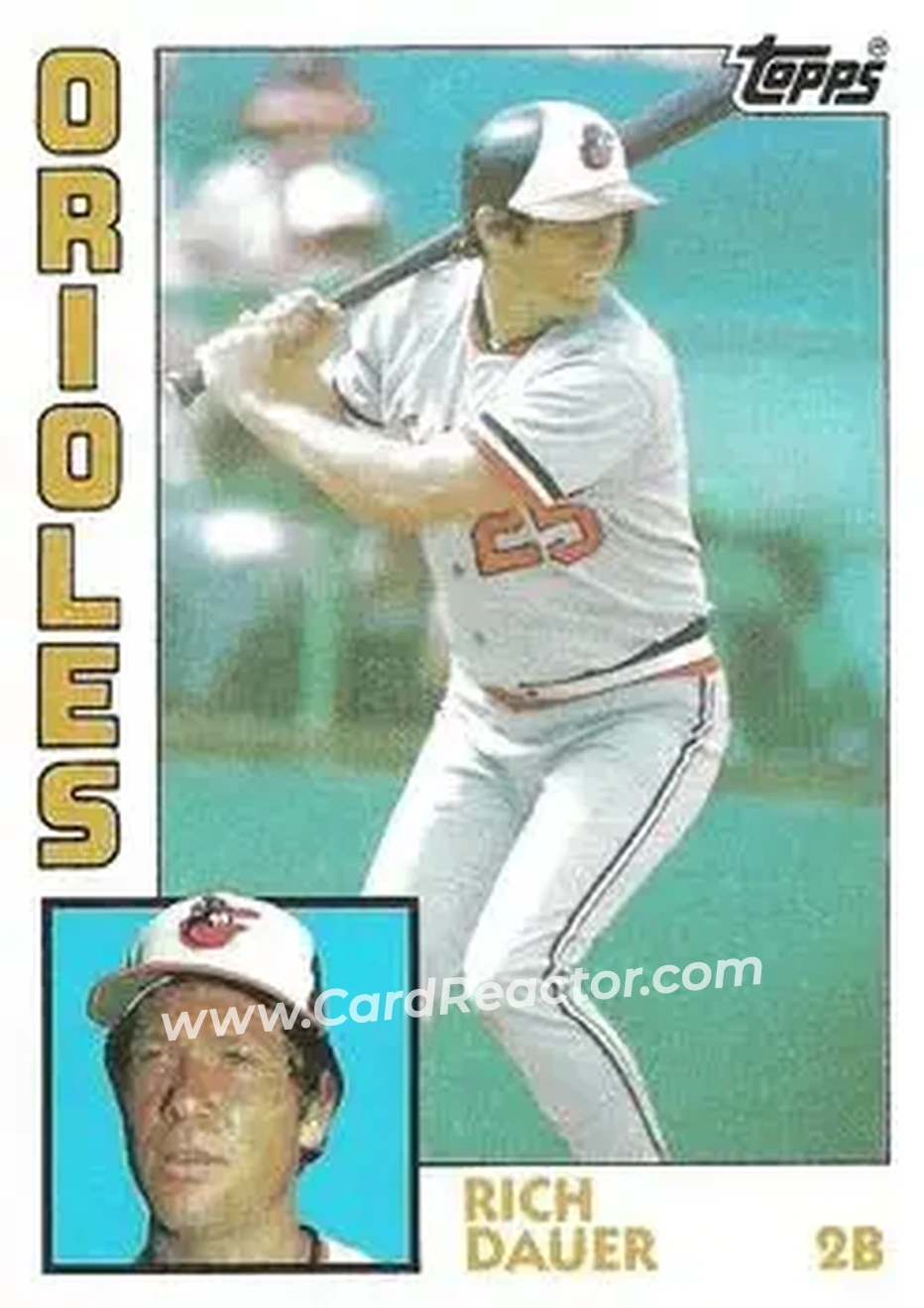1984 Topps #723 - Rich Dauer - Baltimore Orioles - Front