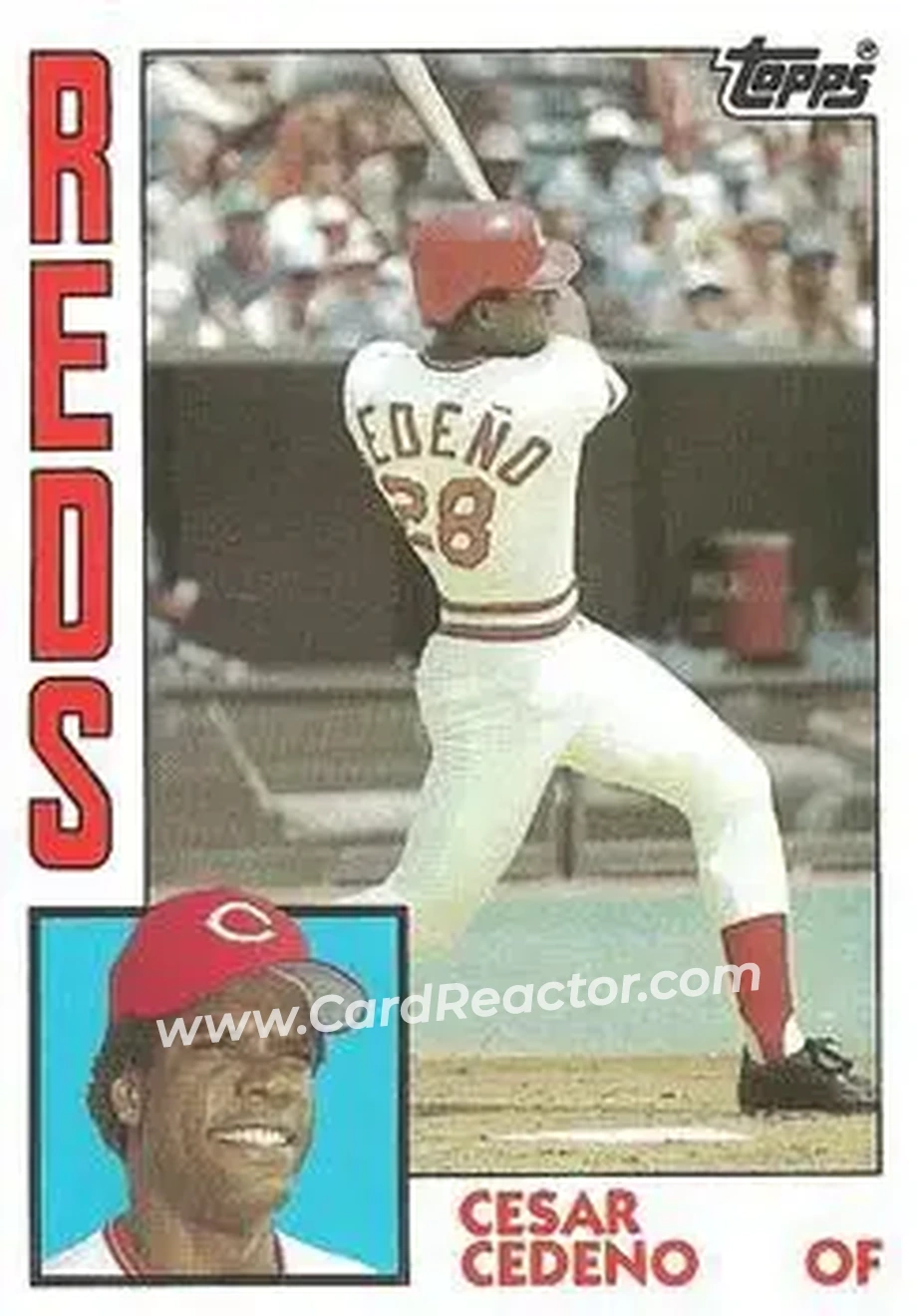 1984 Topps #725 - Cesar Cedeno - Cincinnati Reds - Front