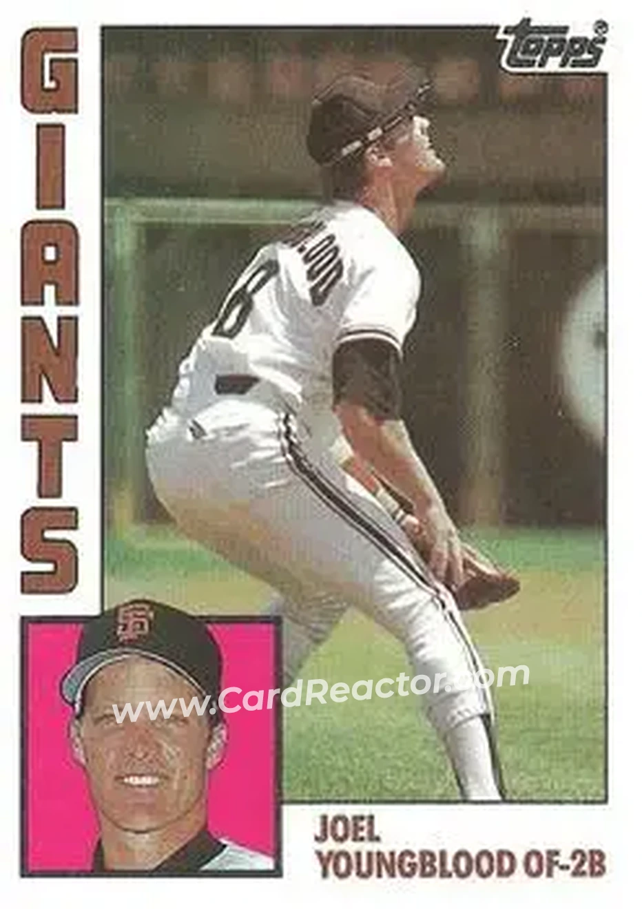 1984 Topps #727 - Joel Youngblood - San Francisco Giants - Front