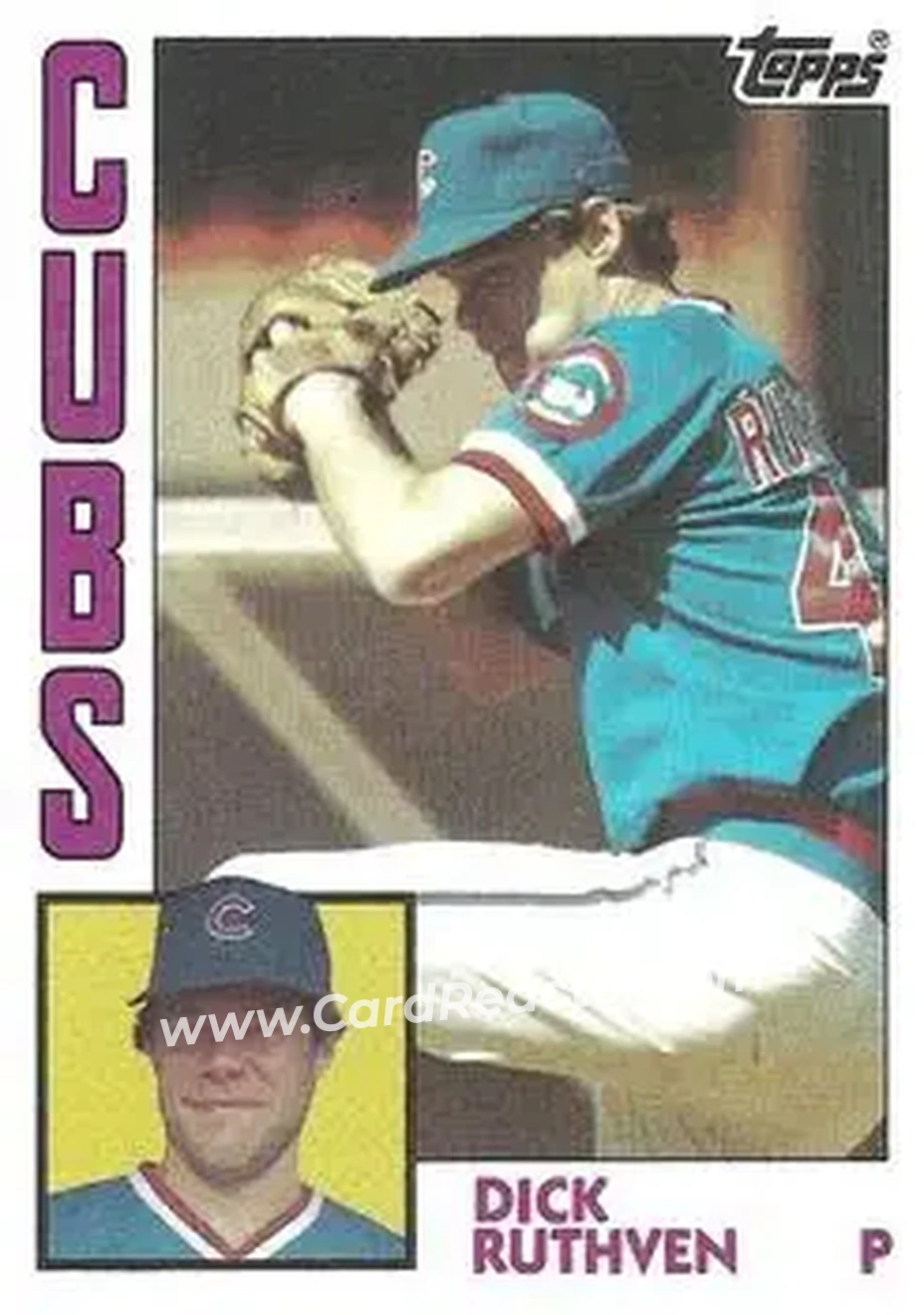1984 Topps #736 - Dick Ruthven - Chicago Cubs - Front