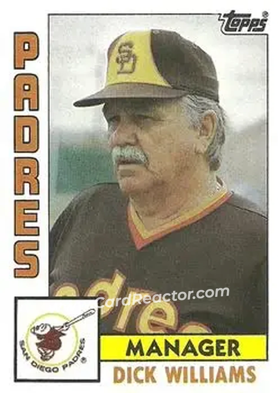 1984 Topps #742 - Dick Williams - San Diego Padres - Front