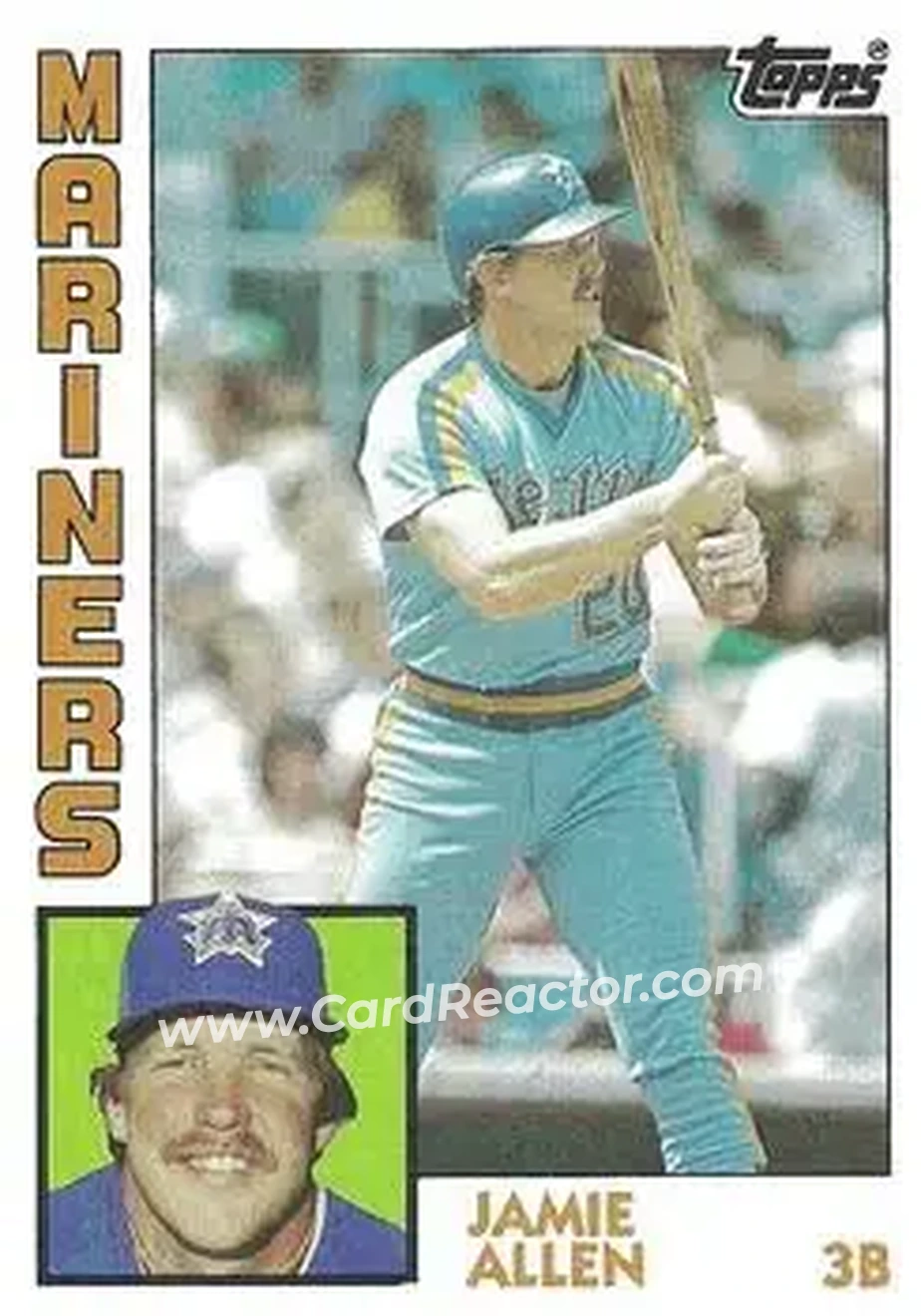 1984 Topps #744 - Jamie Allen - Seattle Mariners - Front