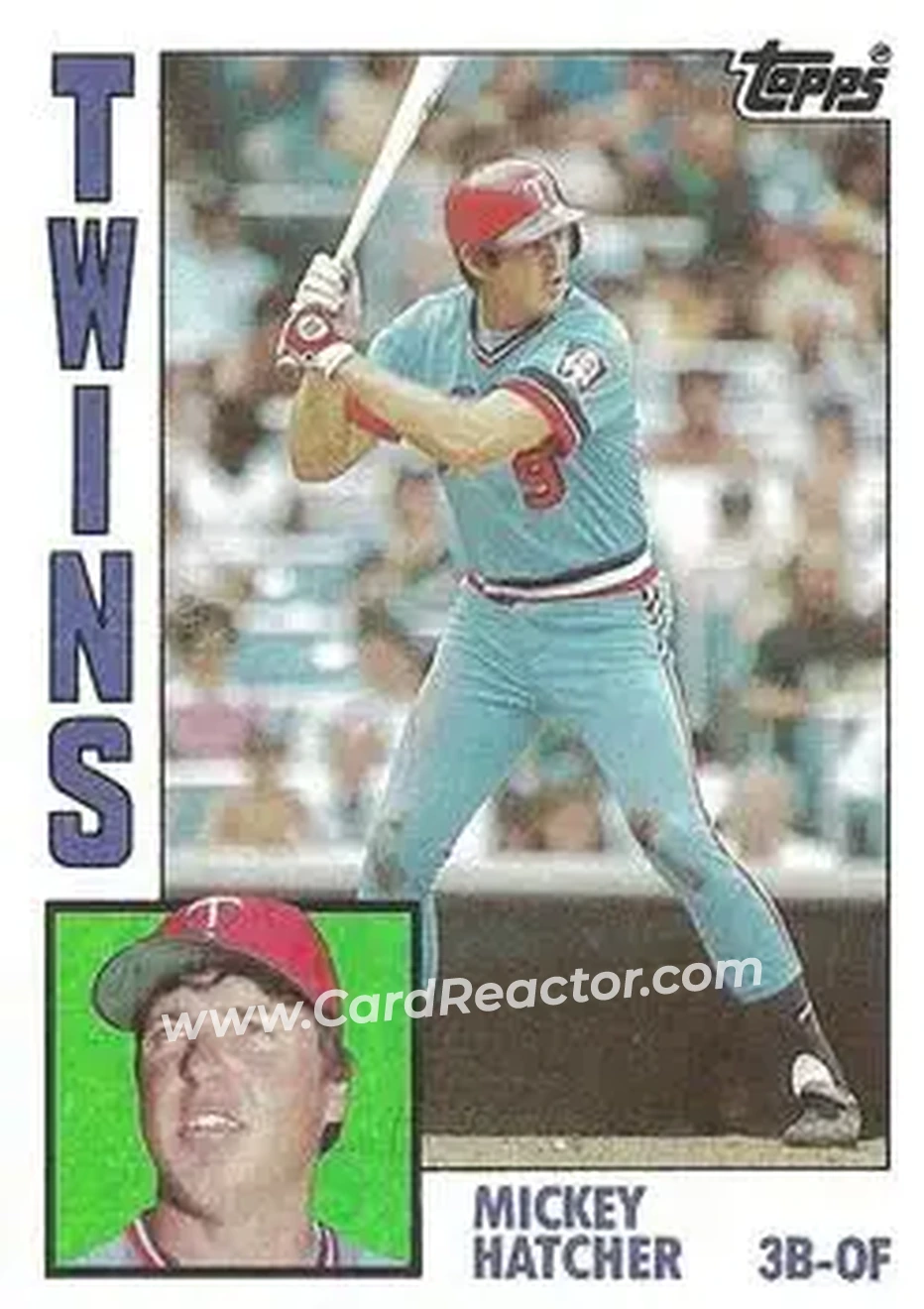 1984 Topps #746 - Mickey Hatcher - Minnesota Twins - Front 1984 Topps #746 - Mickey Hatcher - Minnesota Twins - Front