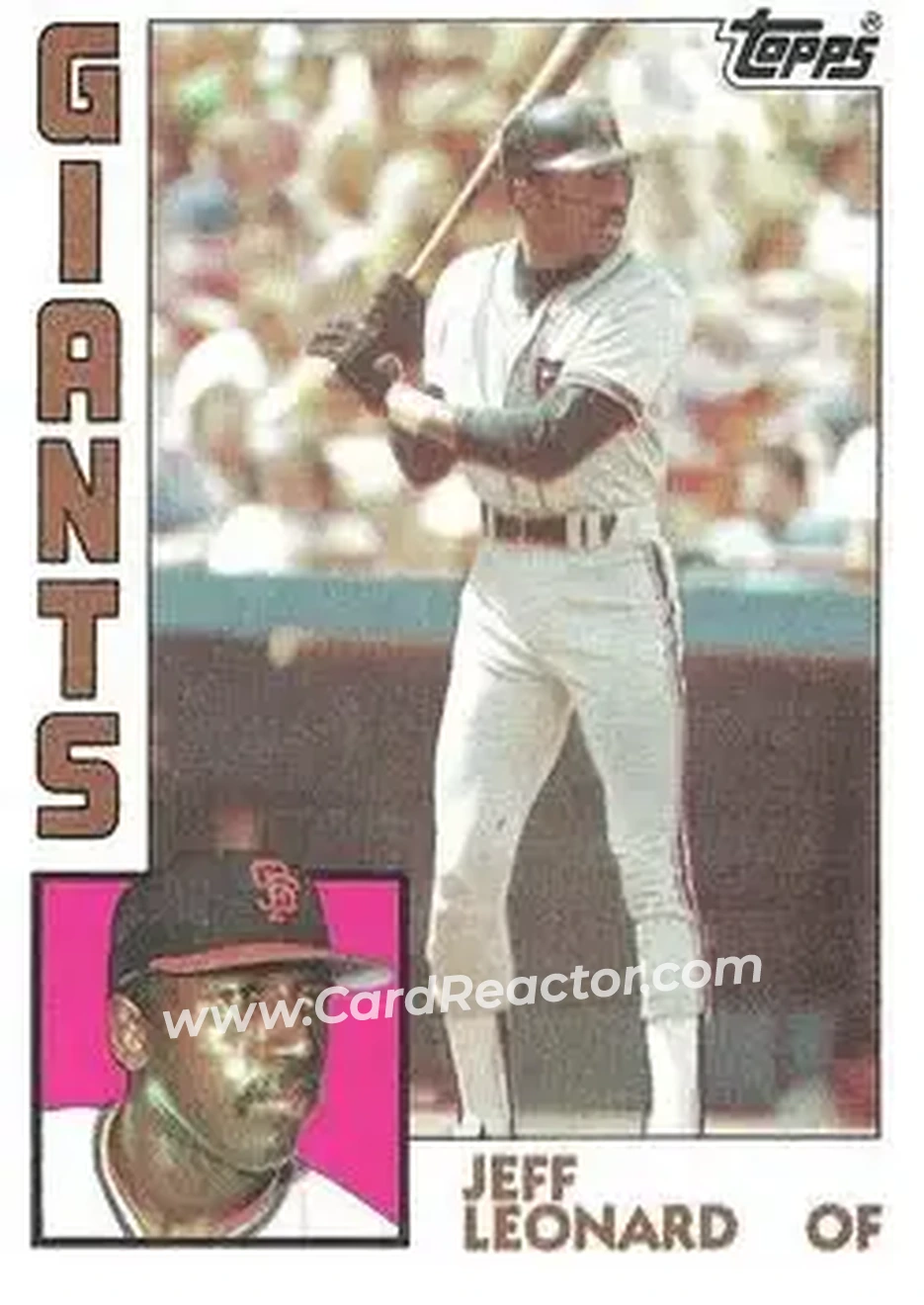 1984 Topps #748 - Jeff Leonard - San Francisco Giants - Front