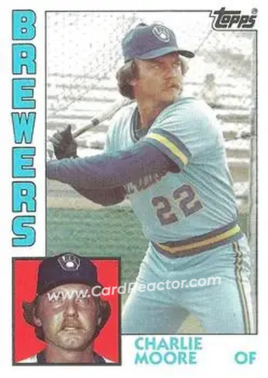 1984 Topps #751 - Charlie Moore - Milwaukee Brewers - Front