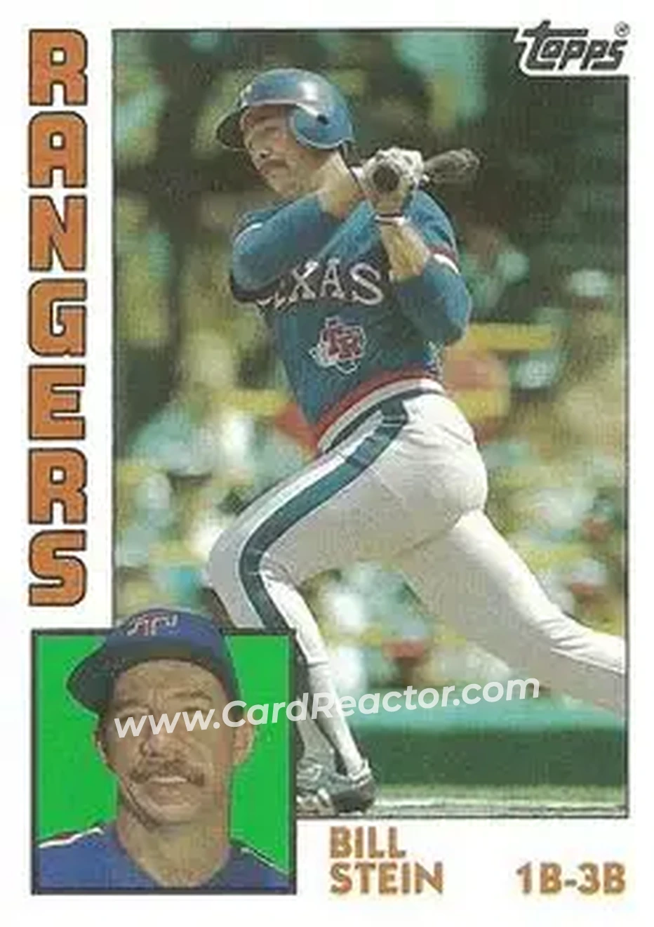 1984 Topps #758 - Bill Stein - Texas Rangers - Front 1984 Topps #758 - Bill Stein - Texas Rangers - Front