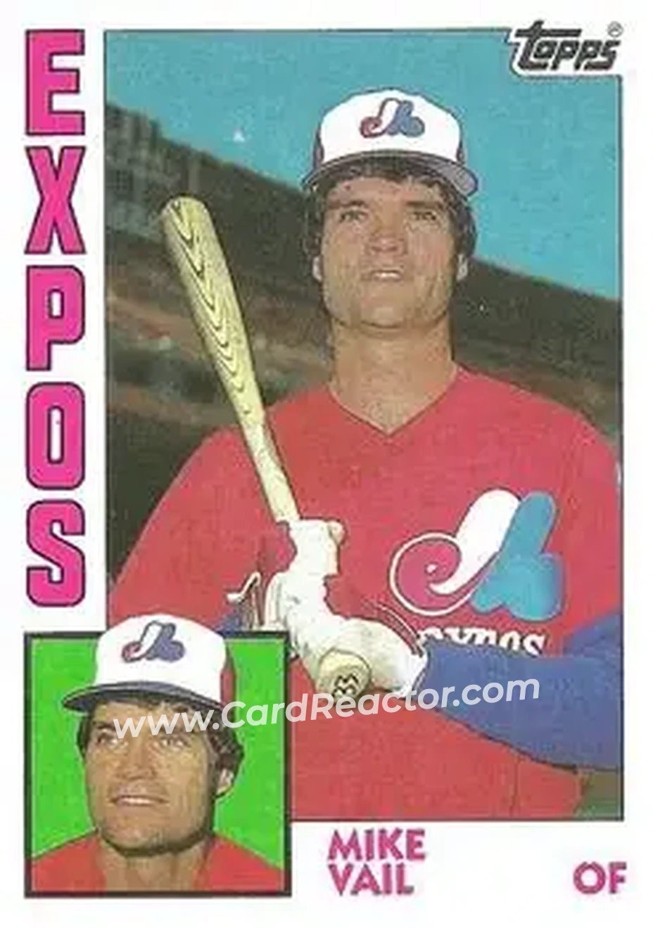 1984 Topps #766 - Mike Vail - Montreal Expos - Front