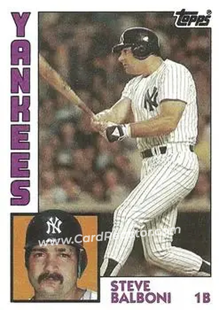 1984 Topps #782 - Steve Balboni - New York Yankees - Front