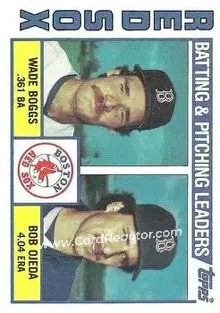 1984 Topps #786 - Bob Ojeda) - Boston Red Sox - Front 1984 Topps #786 - Bob Ojeda) - Boston Red Sox - Front