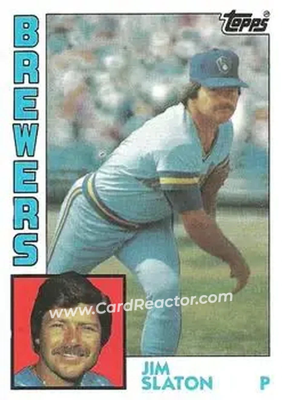 1984 Topps #772 - Jim Slaton - Milwaukee Brewers - Front 1984 Topps #772 - Jim Slaton - Milwaukee Brewers - Front