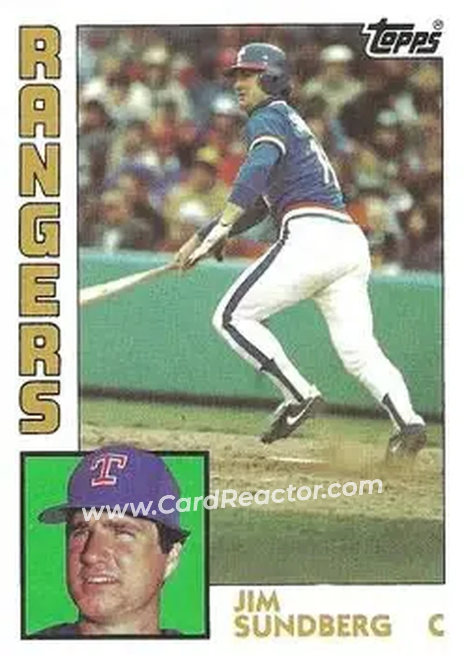 1984 Topps #779 - Jim Sundberg - Texas Rangers - Front