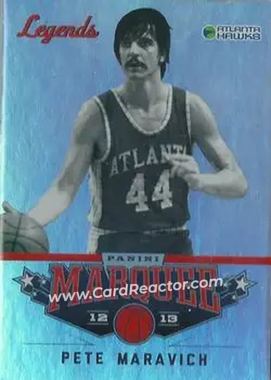 2012-13 Panini Marquee #101 - Pete Maravich - Atlanta Hawks - Front 2012-13 Panini Marquee #101 - Pete Maravich - Atlanta Hawks - Front