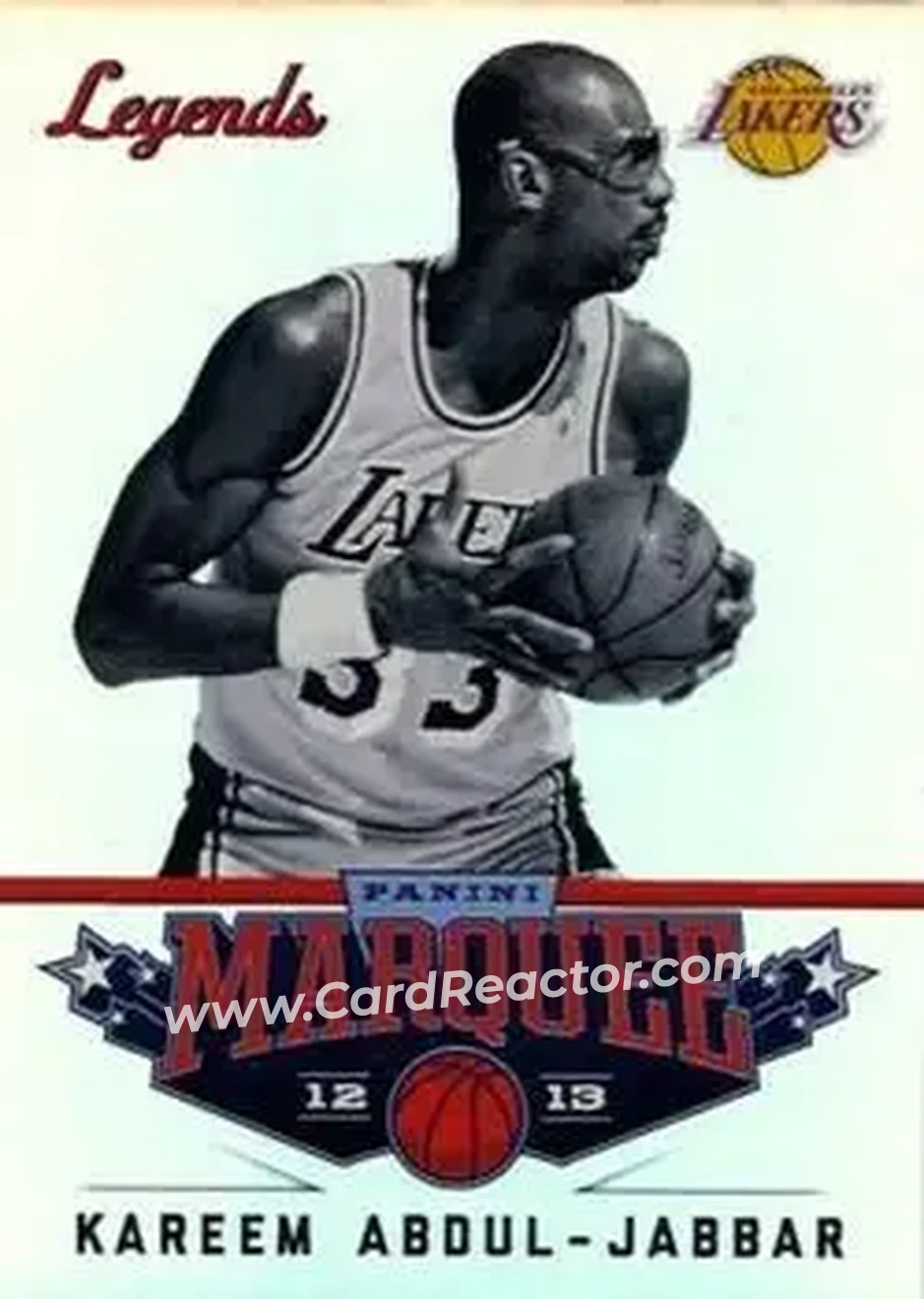 2012-13 Panini Marquee #114 - Kareem Abdul-Jabbar - Los Angeles Lakers - Front 2012-13 Panini Marquee #114 - Kareem Abdul-Jabbar - Los Angeles Lakers - Front