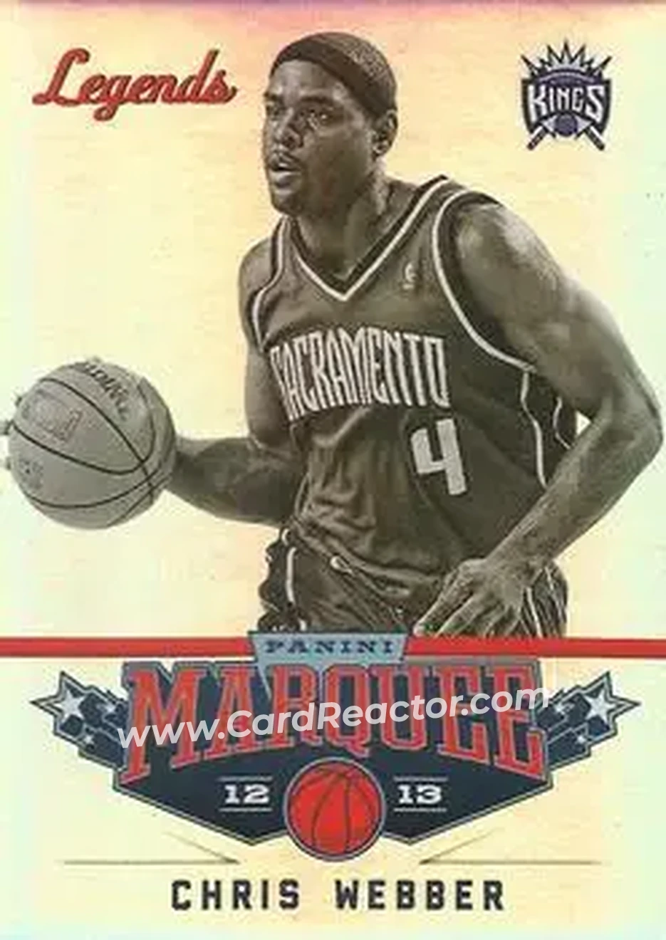 2012-13 Panini Marquee #121 - Chris Webber - Sacramento Kings - Front