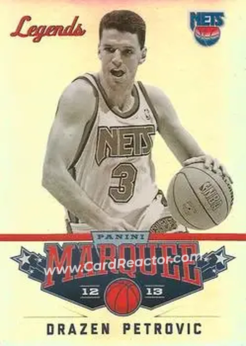 2012-13 Panini Marquee #125 - Dražen Petrović - New Jersey Nets - Front