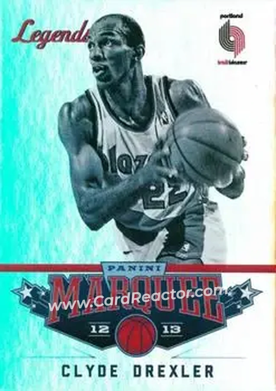 2012-13 Panini Marquee #142 - Clyde Drexler - Portland Trail Blazers - Front 2012-13 Panini Marquee #142 - Clyde Drexler - Portland Trail Blazers - Front
