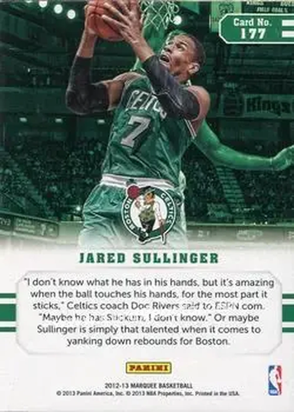 2012-13 Panini Marquee #177 - Jared Sullinger - Boston Celtics - Back
