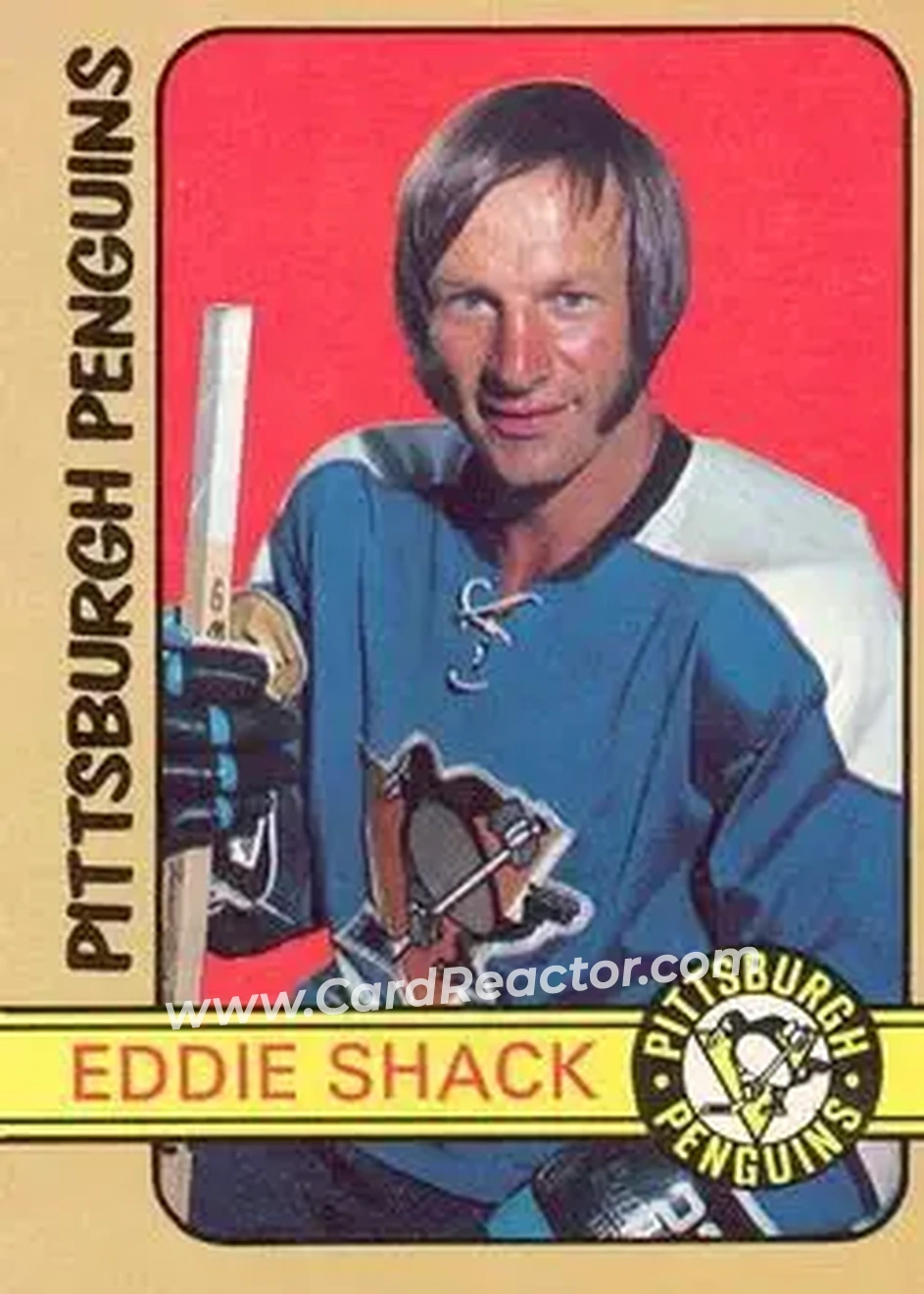 1972-73 O-Pee-Chee #274 - Eddie Shack - Pittsburgh Penguins - Front