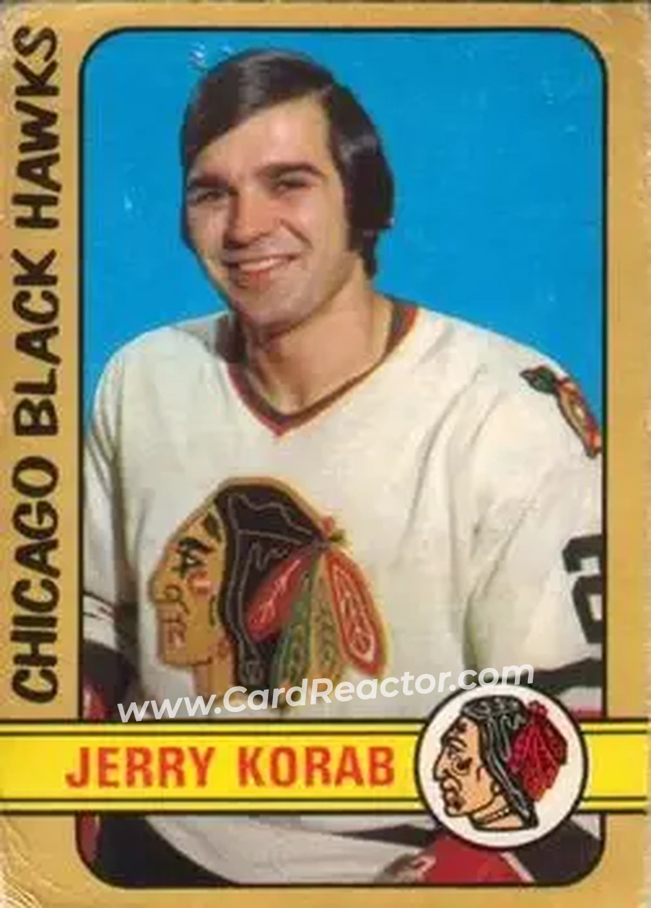 1972-73 O-Pee-Chee #285 - Jerry Korab - Chicago Blackhawks - Front