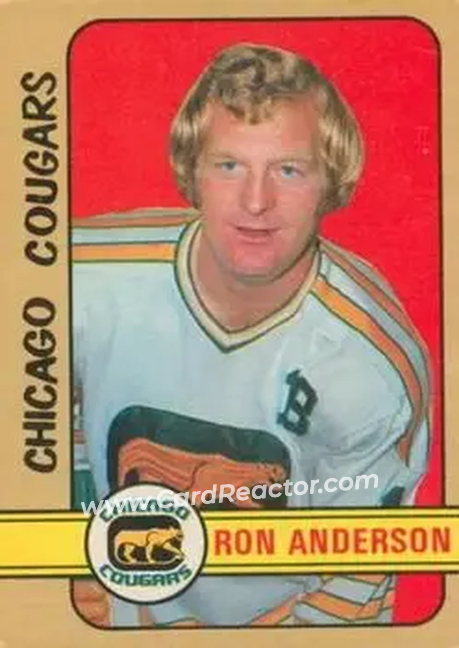 1972-73 O-Pee-Chee #298 - Ron Anderson - Chicago Cougars - Front 1972-73 O-Pee-Chee #298 - Ron Anderson - Chicago Cougars - Front
