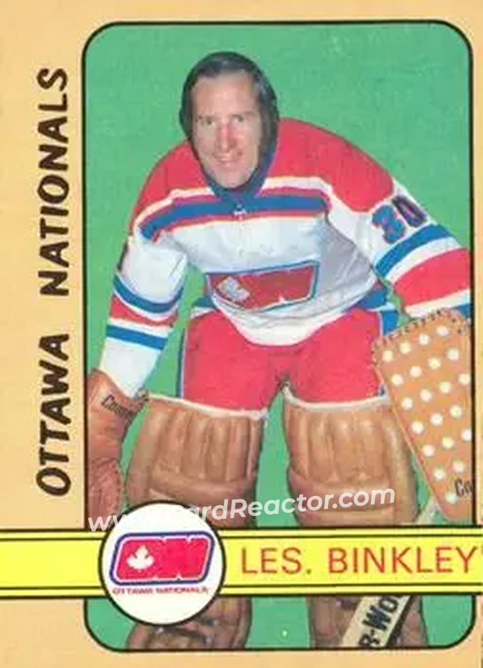 1972-73 O-Pee-Chee #300 - Les Binkley - Ottawa Nationals - Front