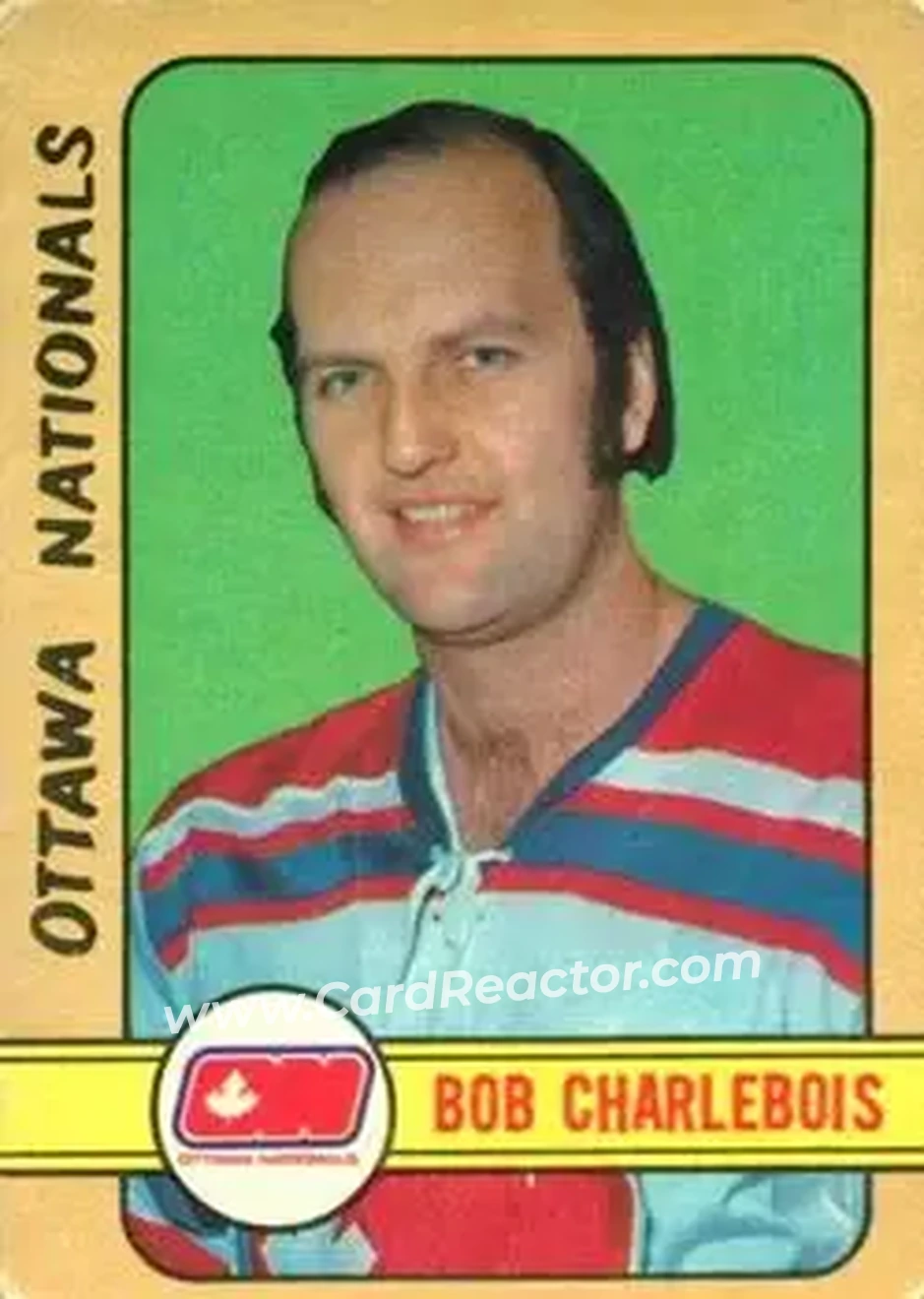 1972-73 O-Pee-Chee #309 - Bob Charlebois - Ottawa Nationals - Front 1972-73 O-Pee-Chee #309 - Bob Charlebois - Ottawa Nationals - Front