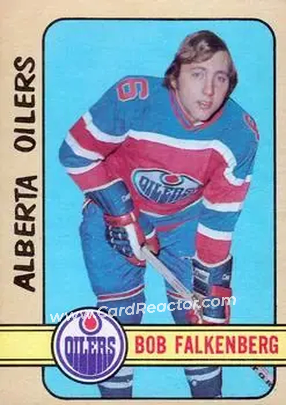 1972-73 O-Pee-Chee #310 - Bob Falkenberg - Alberta Oilers - Front