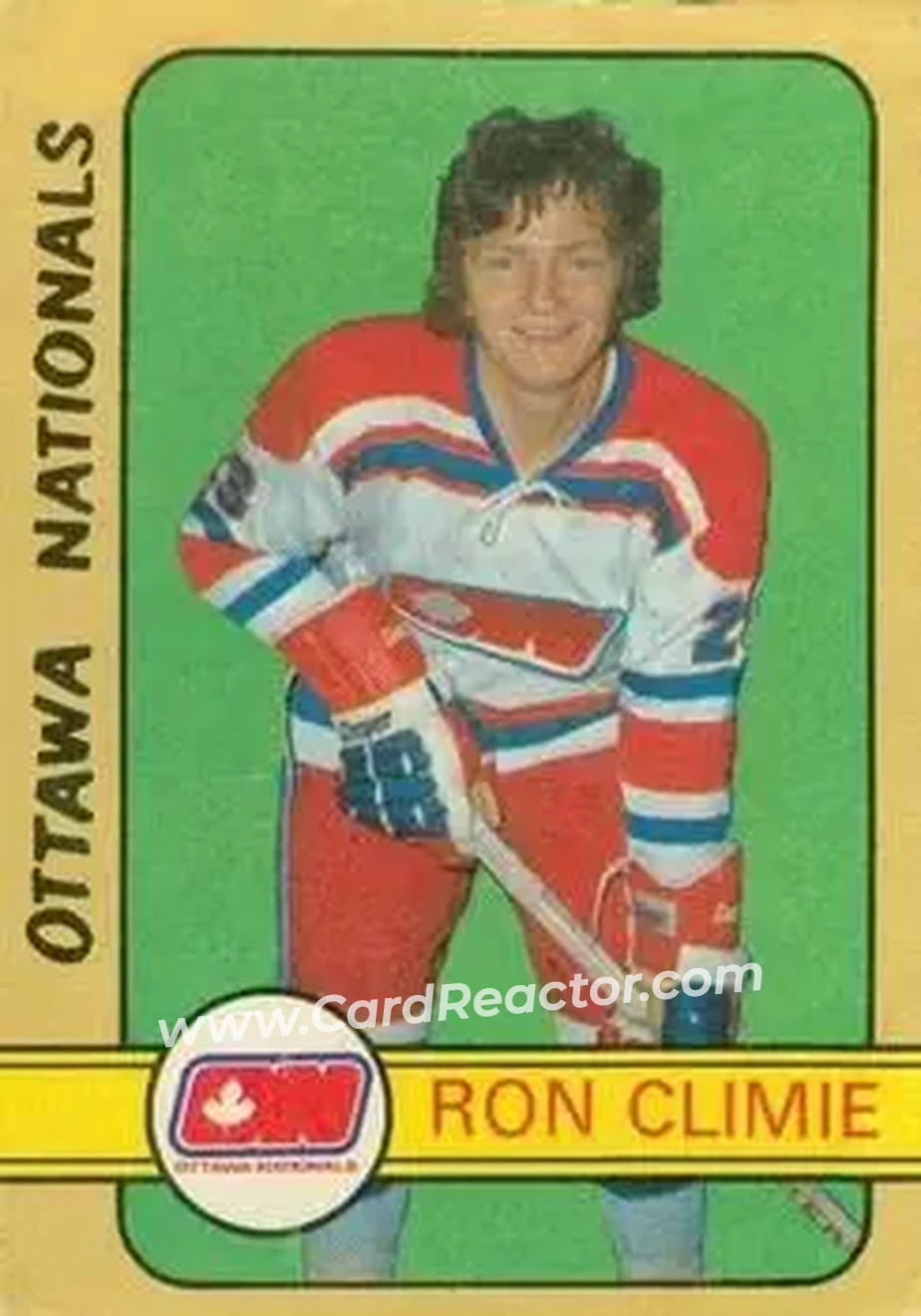 1972-73 O-Pee-Chee #318 - Ron Climie - Ottawa Nationals - Front 1972-73 O-Pee-Chee #318 - Ron Climie - Ottawa Nationals - Front