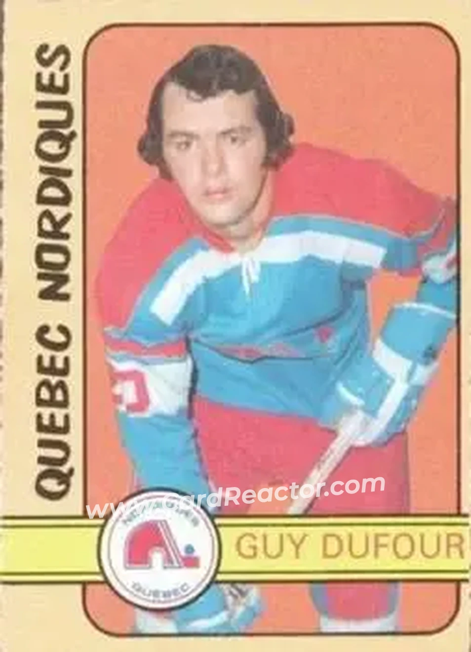 1972-73 O-Pee-Chee #328 - Guy Dufour - Quebec Nordiques - Front 1972-73 O-Pee-Chee #328 - Guy Dufour - Quebec Nordiques - Front