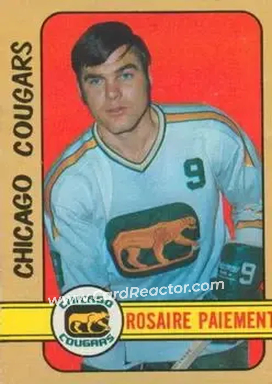 1972-73 O-Pee-Chee #333 - Rosaire Paiement - Chicago Cougars - Front 1972-73 O-Pee-Chee #333 - Rosaire Paiement - Chicago Cougars - Front