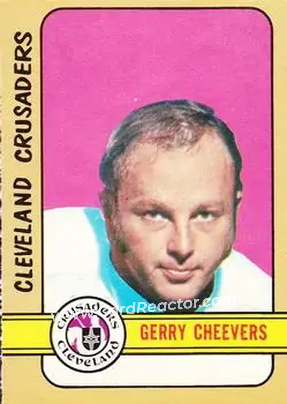 1972-73 O-Pee-Chee #340 - Gerry Cheevers - Cleveland Crusaders - Front 1972-73 O-Pee-Chee #340 - Gerry Cheevers - Cleveland Crusaders - Front