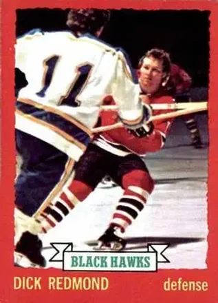 1973-74 O-Pee-Chee #12 - Dick Redmond - Chicago Blackhawks