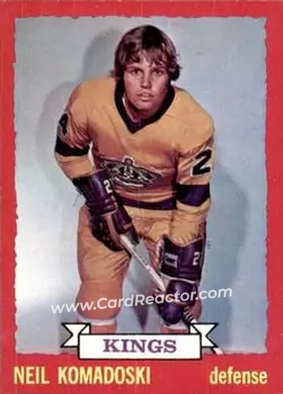 1973-74 O-Pee-Chee #16 - Neil Komadoski - Los Angeles Kings - Front
