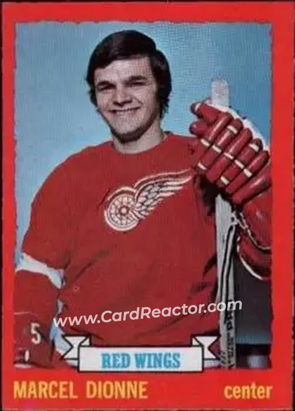 1973-74 O-Pee-Chee #17 - Marcel Dionne - Detroit Red Wings - Front