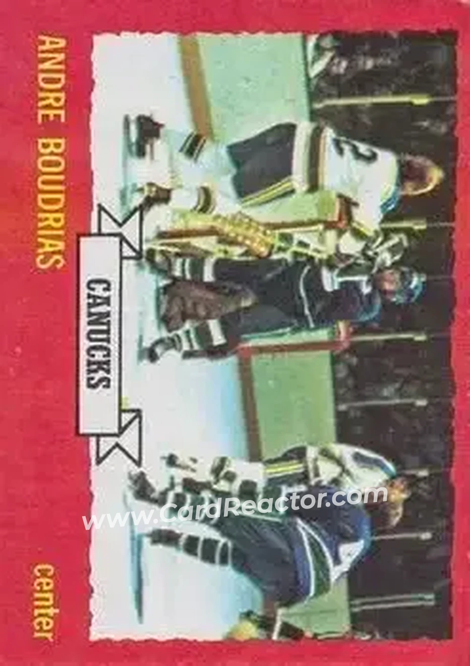 1973-74 O-Pee-Chee #19 - Andre Boudrias - Vancouver Canucks - Front